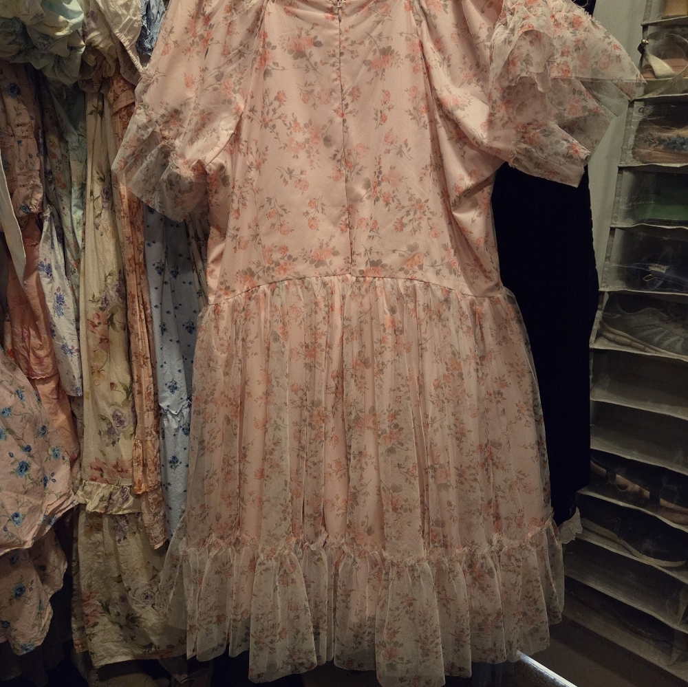 Ivy City Co First Love Dress Mini Pink Floral 2X - Picture 7 of 8